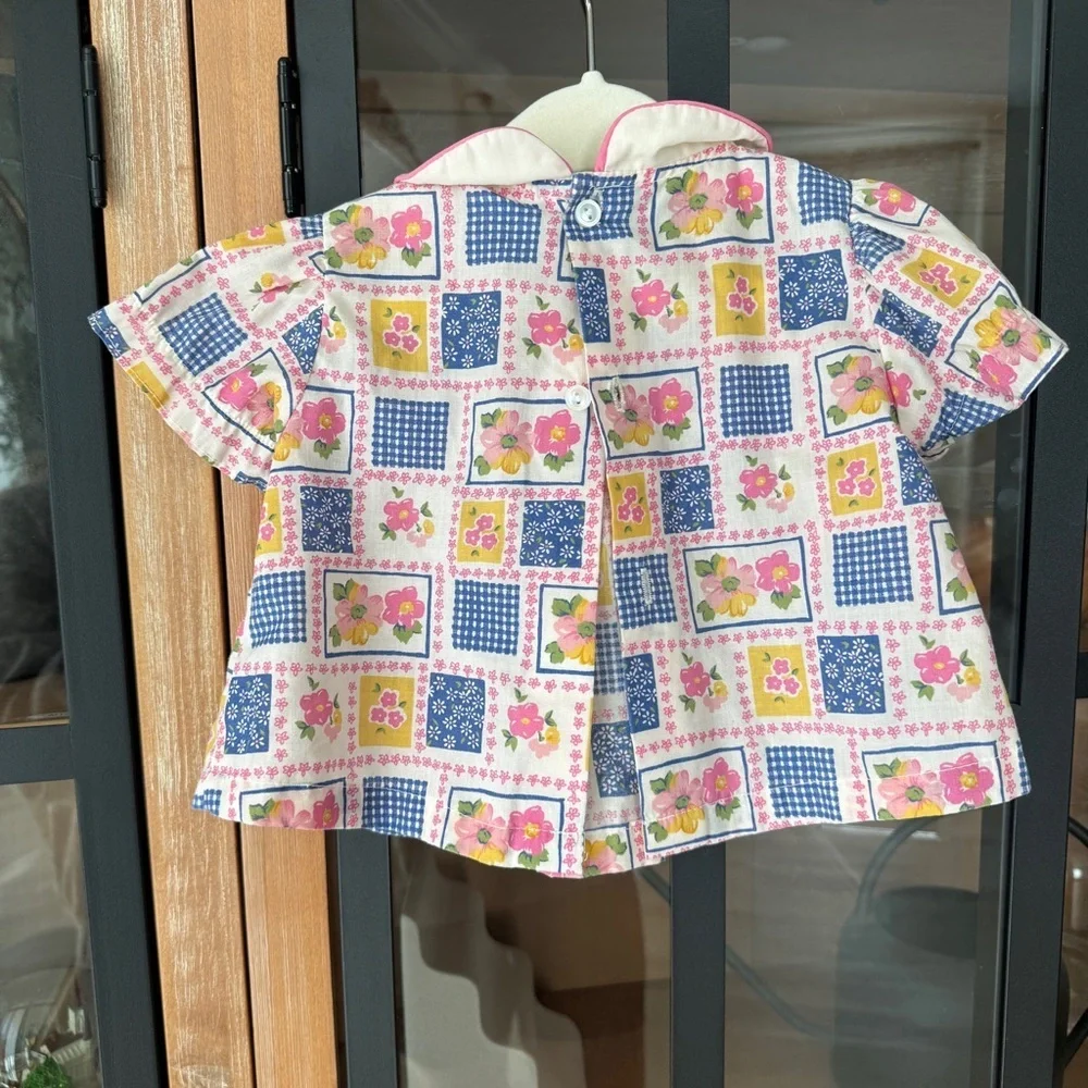 Vintage 90s Disney Babies Minnie Mouse lace dress collar baby girl colorful bow